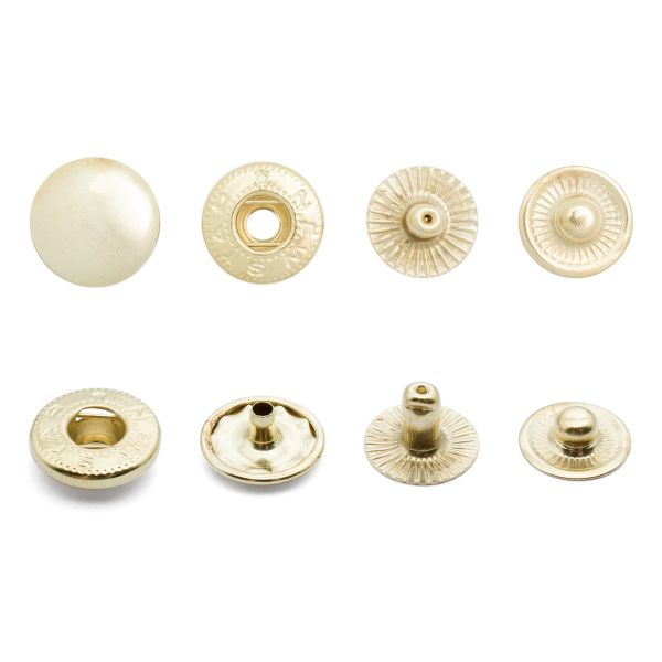 Кнопка Альфа (S-образная) ⌀12.5 мм, ≈1440 шт, №54, СТАЛЬ, золото, NEW STAR