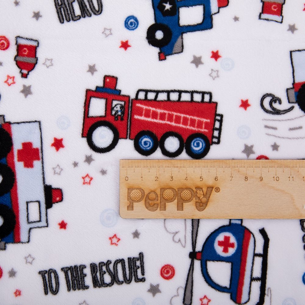 Плюш (ткань) Peppy Mockingbird Cuddle 440 г/м², 48х48 см, to the rescue scarlet