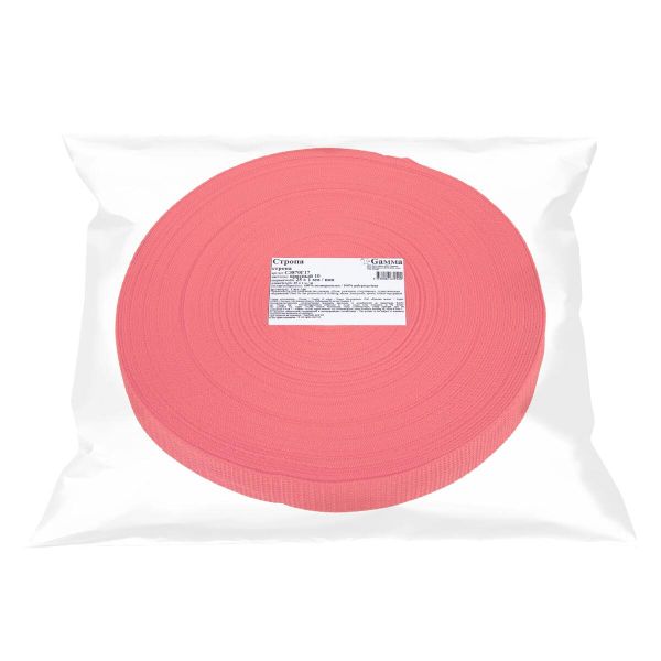 Стропа (ременная лента) 25 мм / 25 метров, С3870Г17, красный 10, Gamma С3870Г17