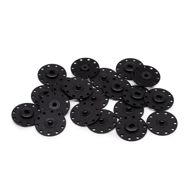 Кнопка пришивная металл ⌀28.0 мм, металл, Black, уп.10 шт