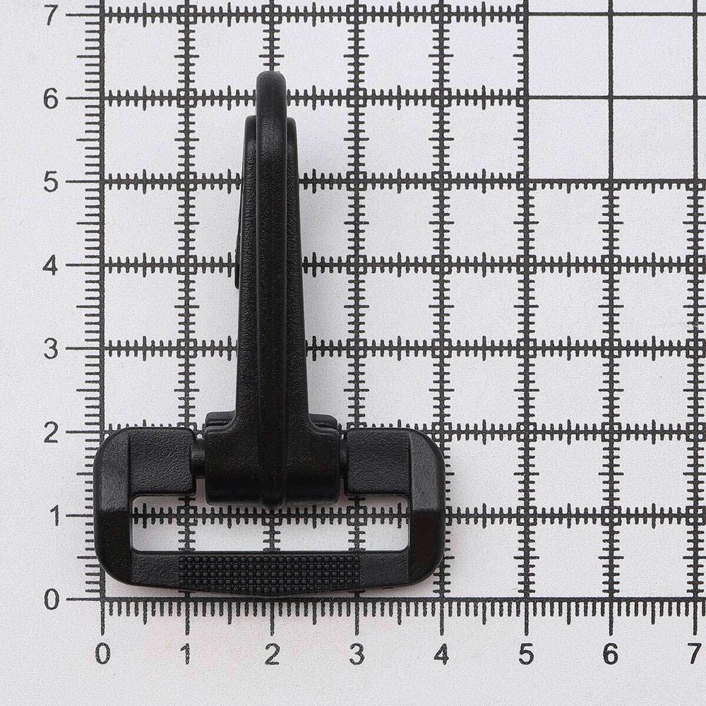 Карабин пластик 30 мм, черный, 50 шт