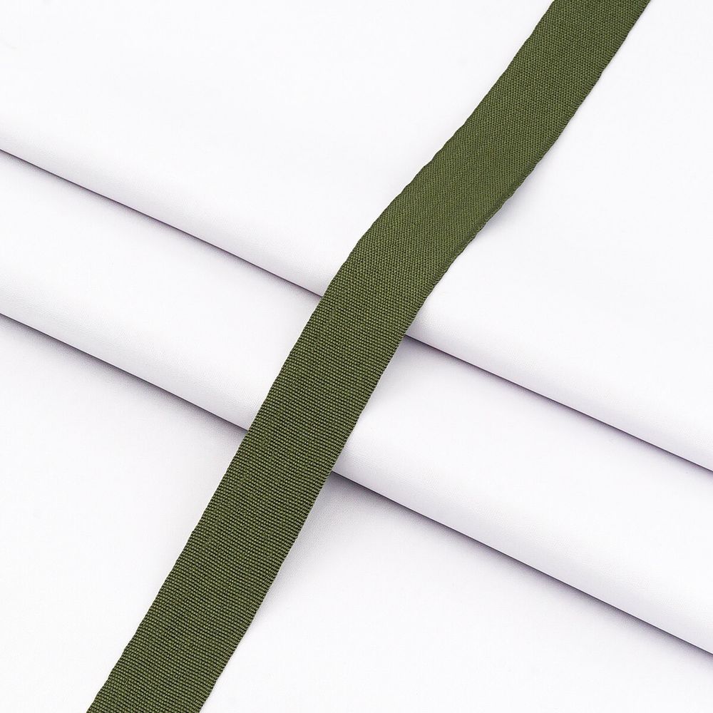 Тесьма (лента) окантовочная 22 мм / 100 метров, 4.5 г/м, 100% п/э, 33 хаки, 6135-0293