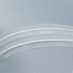 Лента (тесьма) шторная: сборка бантовая (1:3) 40 мм / 50 метров, прозрачный, Blitz T795B