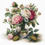 Набор для вышивания нитками Luca-S, Розы, 31х30см