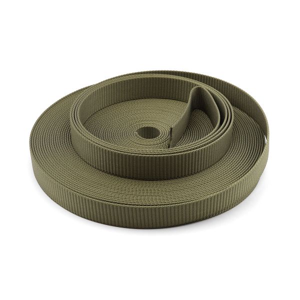 Стропа (ременная лента) 30 мм / 25 метров, толщ. 2.0 мм, [65 г/пог.м], 100% нейлон, хаки