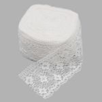 Кружево вязаное (тесьма) 125 мм / 25 метров, рис125.01.038 белый