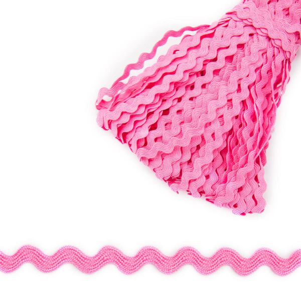 Тесьма вьюнчик 9 мм, 30м (розовый), 30 м