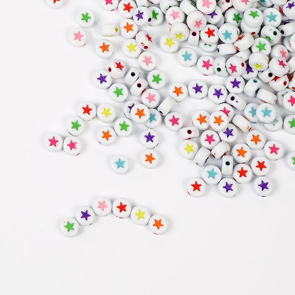 Бусины пластик набор звездочки, M4H-B013, 50г (300±10 шт)