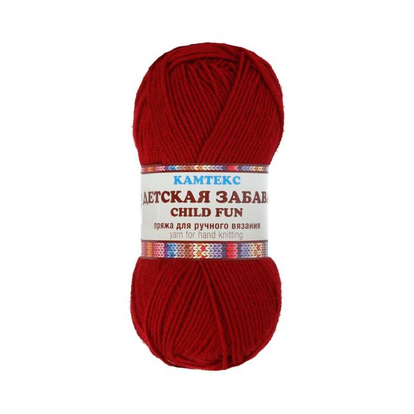 Пряжа Камтекс Детская забава / уп.10 мот. по 50 г, 140 м, цв.091 вишня