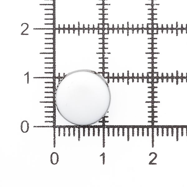 Пуговицы на ножке 18L (11мм), металл (White/S (белый/серебро)), MEs-2013, 36 шт