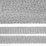 Тесьма отделочная 30 мм, 13-15932 цв.серебро уп.13.71м