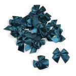 Бантики пришивные 15 мм, MJRF072 изумрудно-синий F222, уп.100 шт
