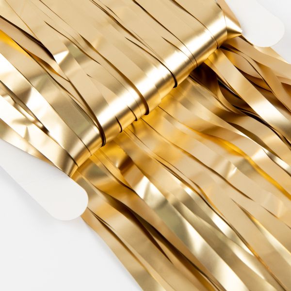 Занавес праздничный Дождик 100х200 см, 01-золотой, матовый, Boomzee GBZ-07