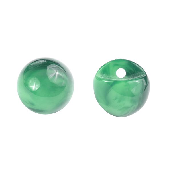 Пуговицы на ножке под камень из смолы 11мм (малахит), 100 шт