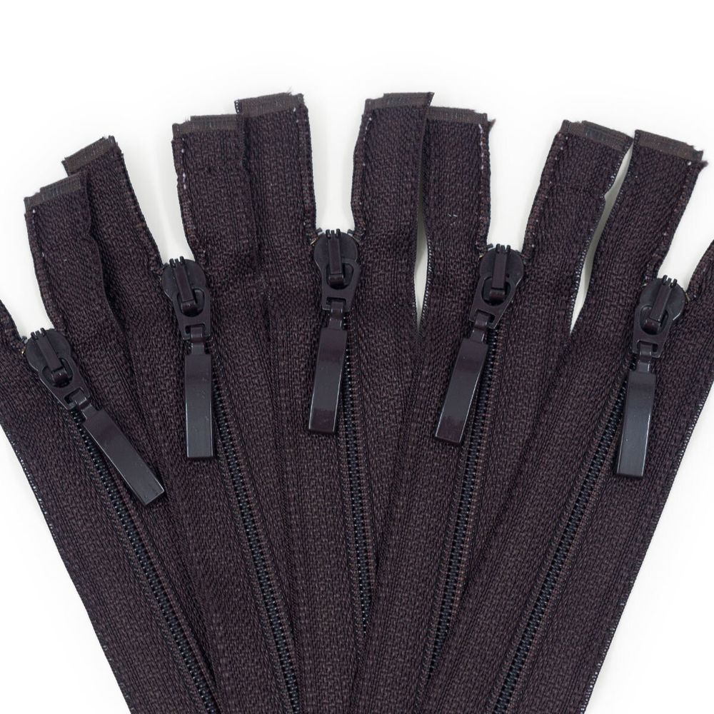 Молния спираль (витая) Arta Т5 (5 мм) 1 зам., разъем., 60 см, цв. 141 т.коричневый, уп.5 шт