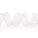 Лента декоративная с волнистым краем 38.0 мм / 18.29±1 метров, 100% органза, (03 розовый)