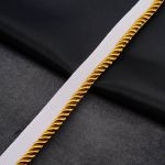 Кант витой 5 мм / 25 метров, белый/01 темное золото, 3AR3294