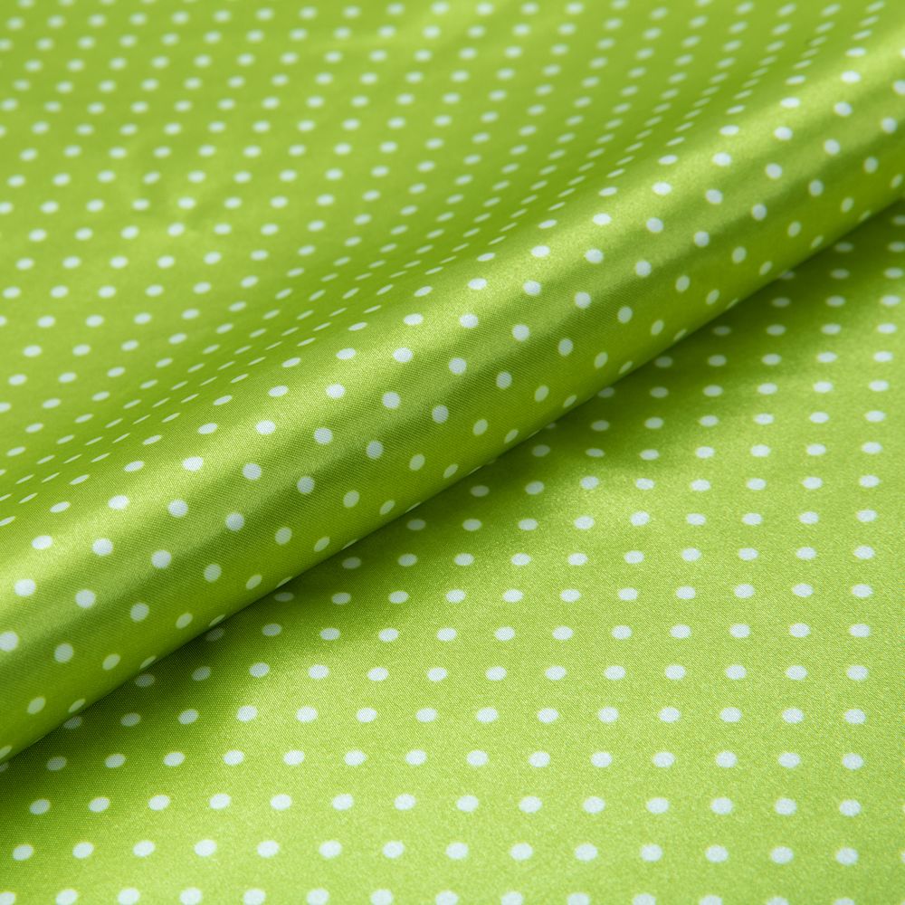 Ткань блузочная Poly satin 75 г/м², 200х145 см, 19 салатовый/ белый, Gamma PSS-002