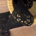 Кружево гипюр 41 мм, черный, 14.5 метров, IEMESA /TOS/