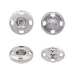 Кнопка пришивная металл 9 мм, серебристый, без никеля, 12 шт, Pony, 76509/01