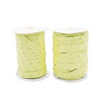 Кнопки пластиковые на тесьме (кн. ⌀ 7мм, тесьма 18 мм, шаг 1.7 см), цв.желтый, 45.7м