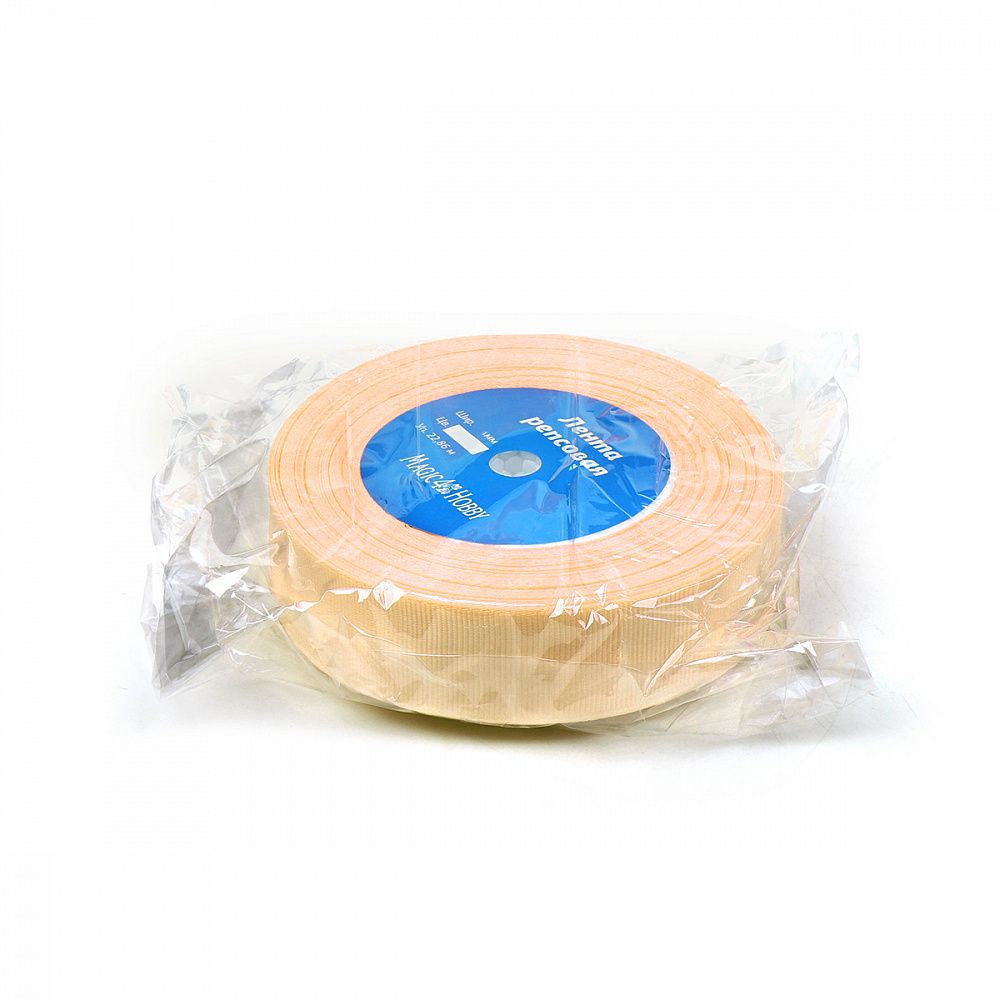 Лента репсовая (в рубчик) 20.0 мм цв. 826 песочный уп.22.86м (±1м)