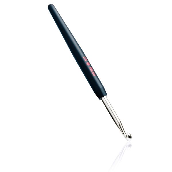 Крючок для вязания с пластиковой ручкой алюминий ⌀5.0 мм, 14 см, 1 шт, Prym 195178