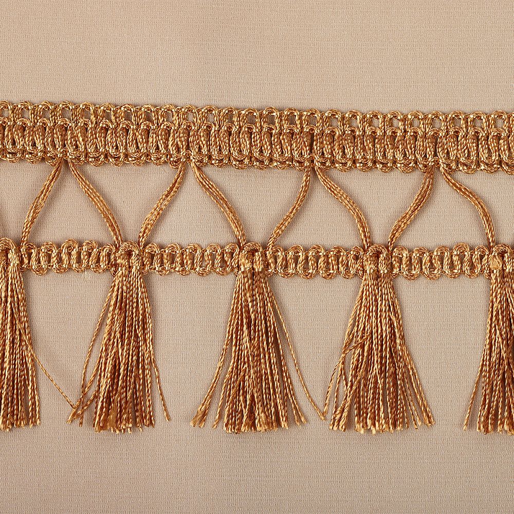 Бахрома отделочная 70.0 мм / 10 метров, с кисточками, 6154-0419 цв.6367, цв.коричневый