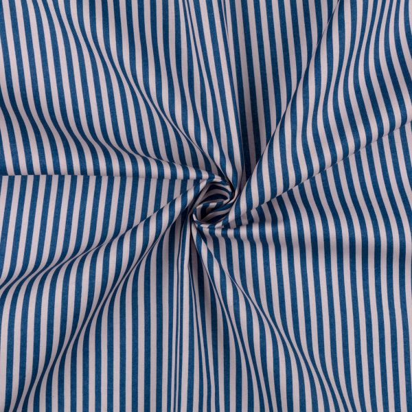 Ткань для пэчворка Peppy Бабушкин сундучок, отрез 50х55 см, 140 г/м², БС-34 полоска я.синий, Peppy