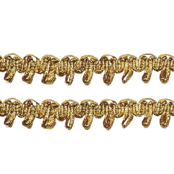 Тесьма вязаная отделочная 10 м, С721 (золотой)