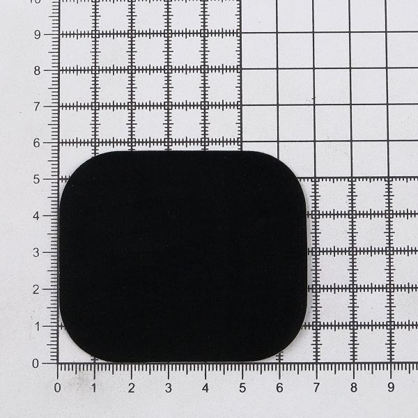 Термозаплатка, под замшу, 57х67мм (черный (black)), AZ12, 10 шт