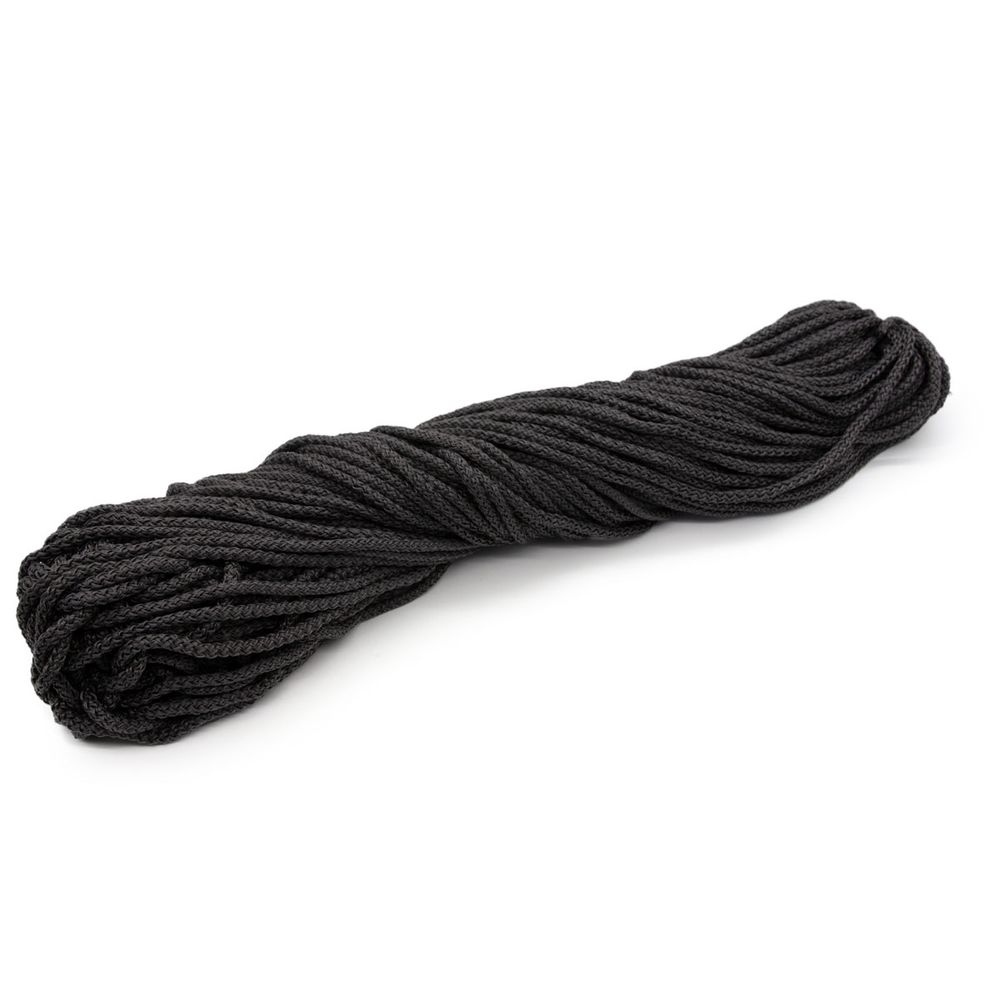 Шнур полипропилен круглый вязаный ⌀6.0 мм / 100 метров, 6-14 т.серый
