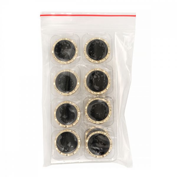 Пуговицы металлические на ножке 32L-20 мм, С-MP33 цв.золото/черный, 10 шт