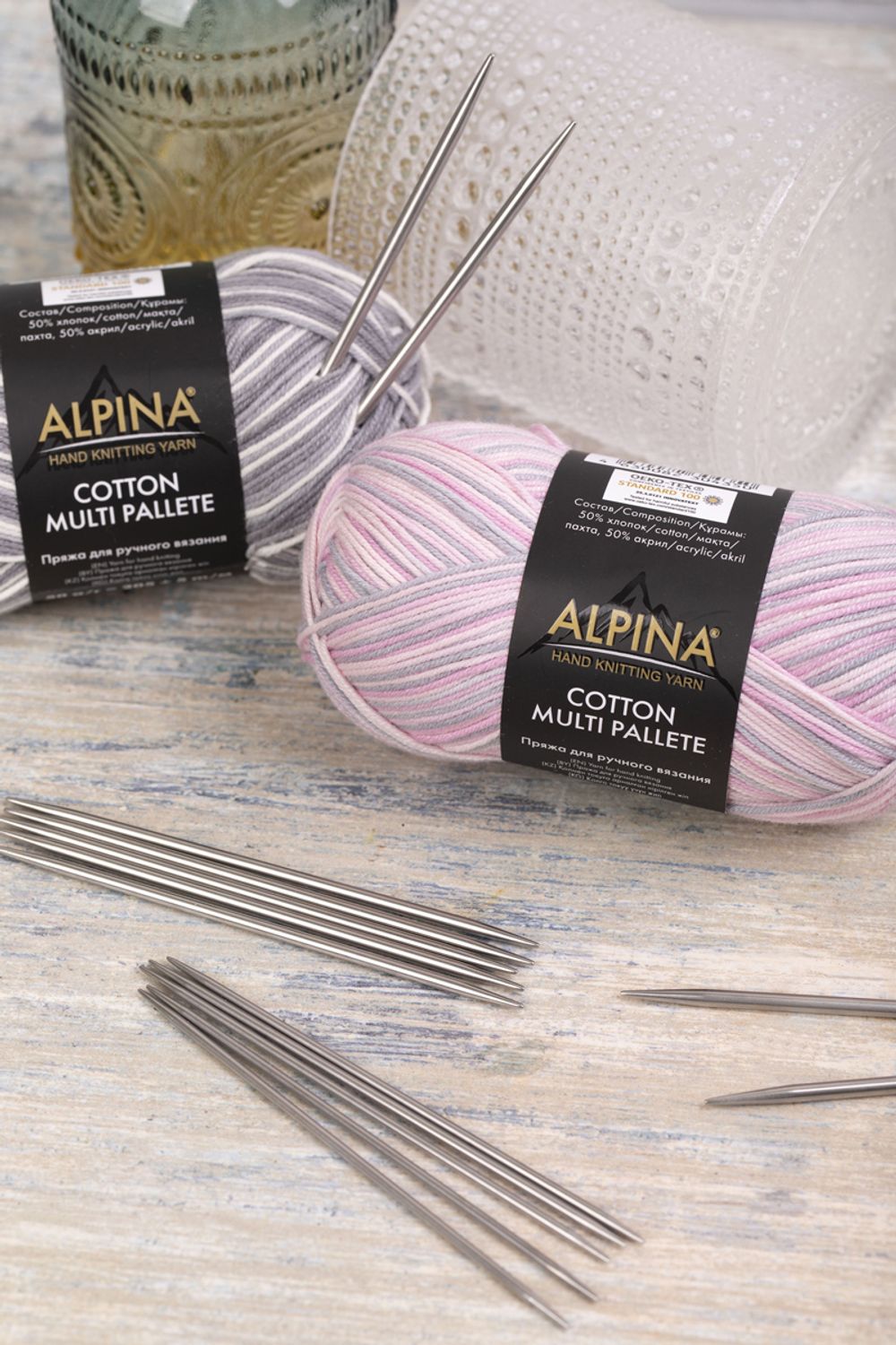 Спицы чулочные металл ⌀4.0 мм, 10 см, 5 шт, Gamma MK5-10