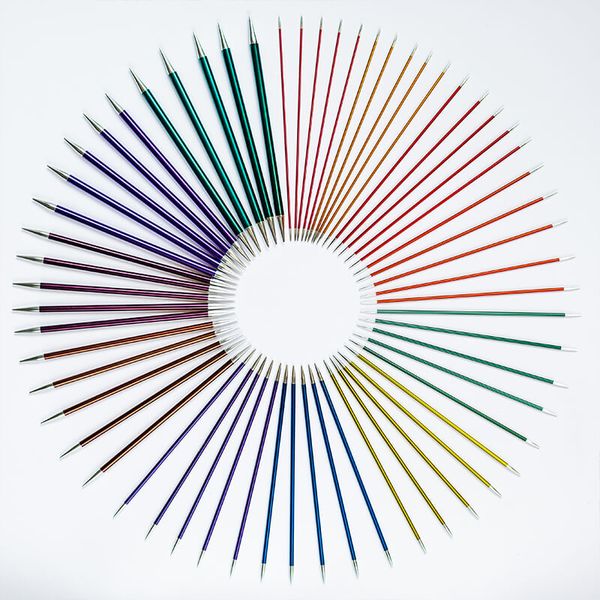 Спицы чулочные Knit Pro Zing 6 мм / 15 см, алюминий, фиолетовый бархат, 5 шт, 47013