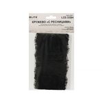 Кружево шантильи (реснички) 100 мм / 5х3 м, черный, Blitz LCE-33SH