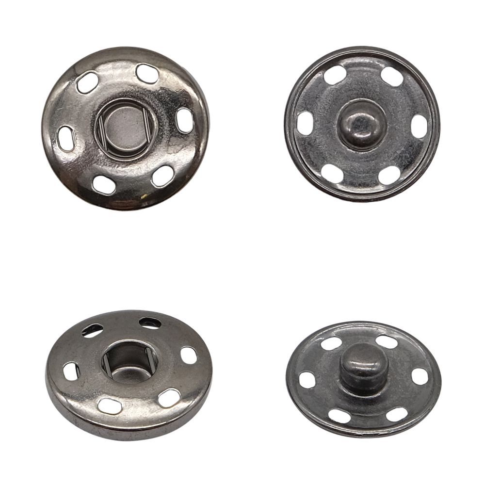 Кнопка пришивная металл ⌀21.0 мм, (чер.никель), 20 шт