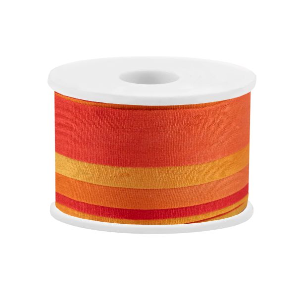 Лента (тесьма) шелковая 13.0 мм / 45.5±0.5 метров, M232 желтый/красный, Gamma SRM-13