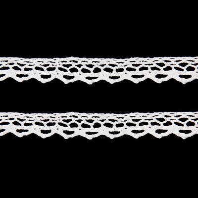 Кружево вязаное (тесьма) хлопковое 10 мм / 9.14 метров, неотбеленный