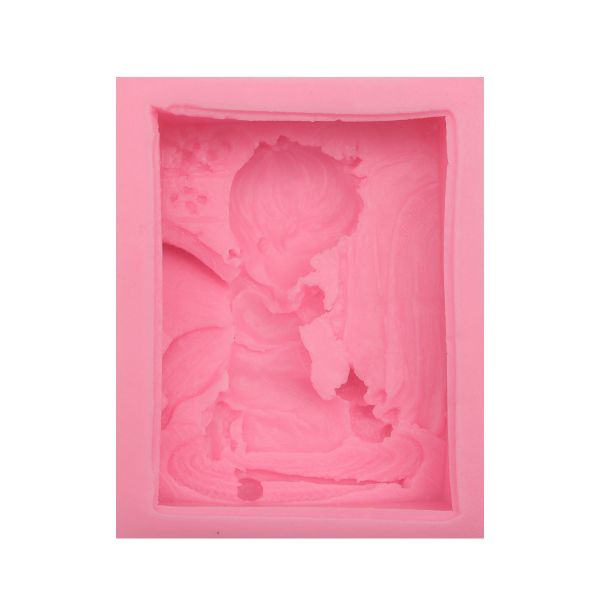 Молд силикон (для свечей, мыла, смолы, гипса) 7х8.5х3 см Ангел, 23594