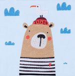 Алмазная (кристальная) мозаика Фрея, постер Мишка в тельняшке 20х20 см