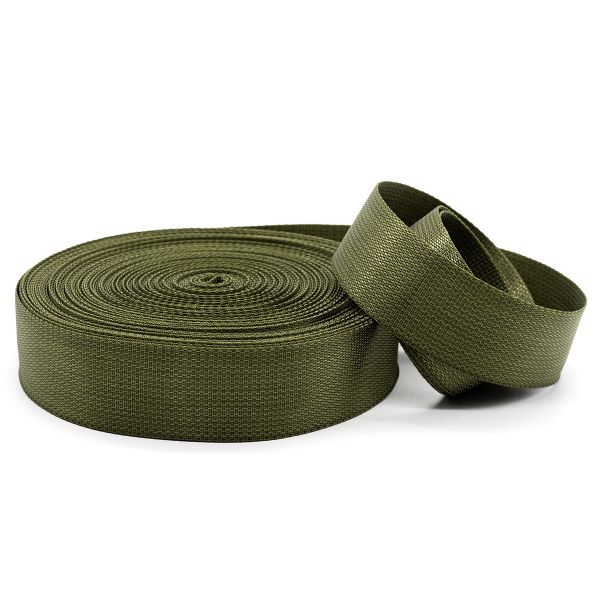 Стропа (ременная лента) 50 мм / 30 метров, толщ. 1.0 мм, [42 г/пог.м], 100% п/э, 016 хаки, С710