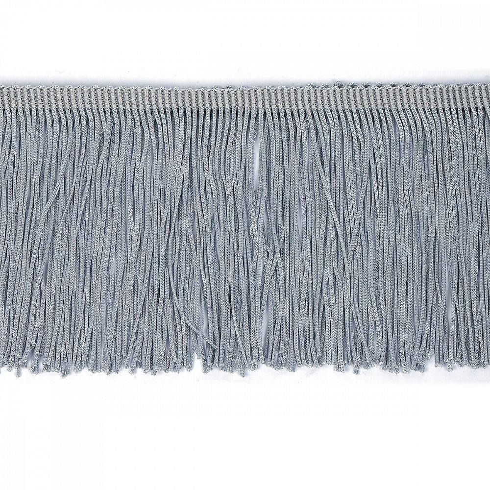Бахрома отделочная широкая 150.0 мм / 4.5 метра, цв.серебро