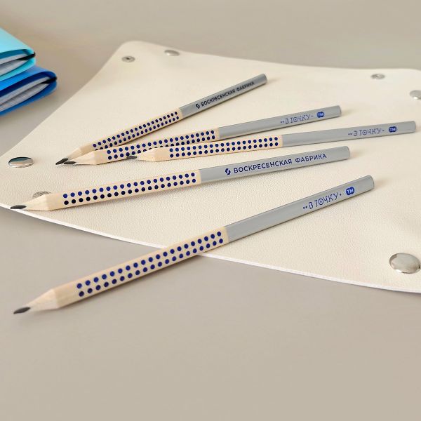 Карандаш чернографитный трехгранный заточенный ТМ (HB) 12 шт, 05 серебряный, ВКФ 12Д-3000