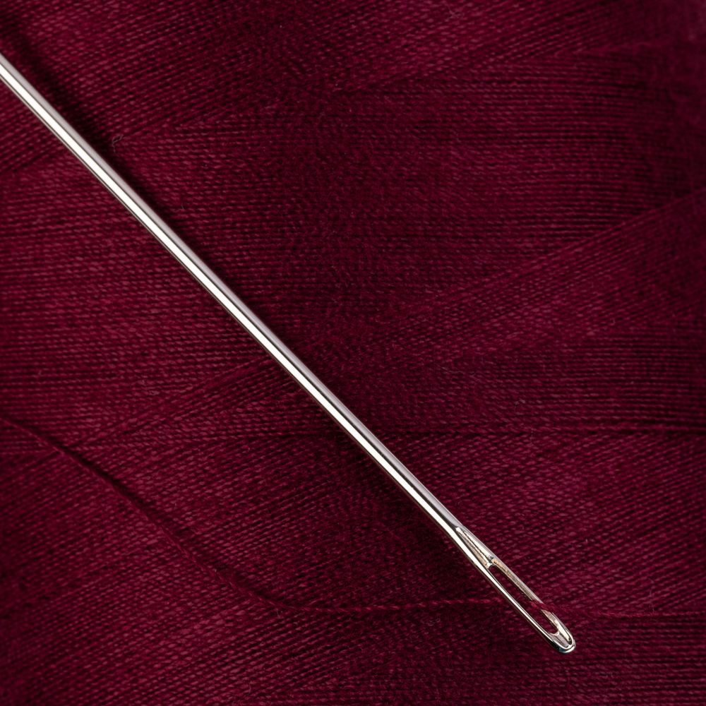 Нитки универсальные Nitka 40/2, 4570 м (5000 ярд) / 1 кат., 123 т.бордовый