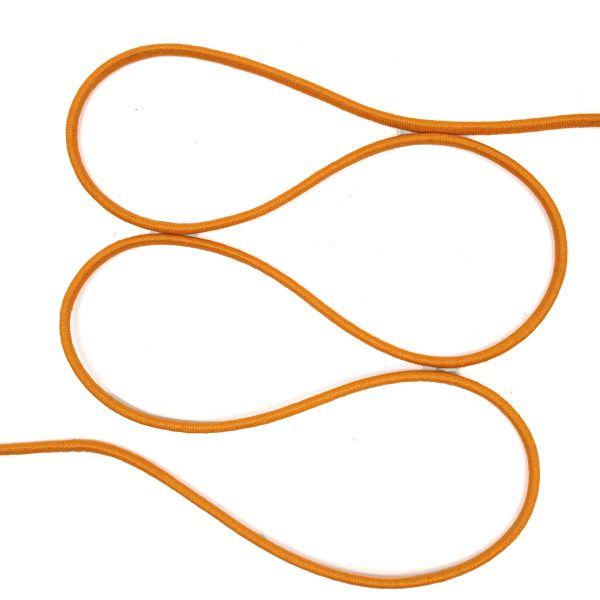 Резинка шляпная (шнур эластичный) ⌀2.0 мм / 100 метров, 0370-0200, С523-оранжевый