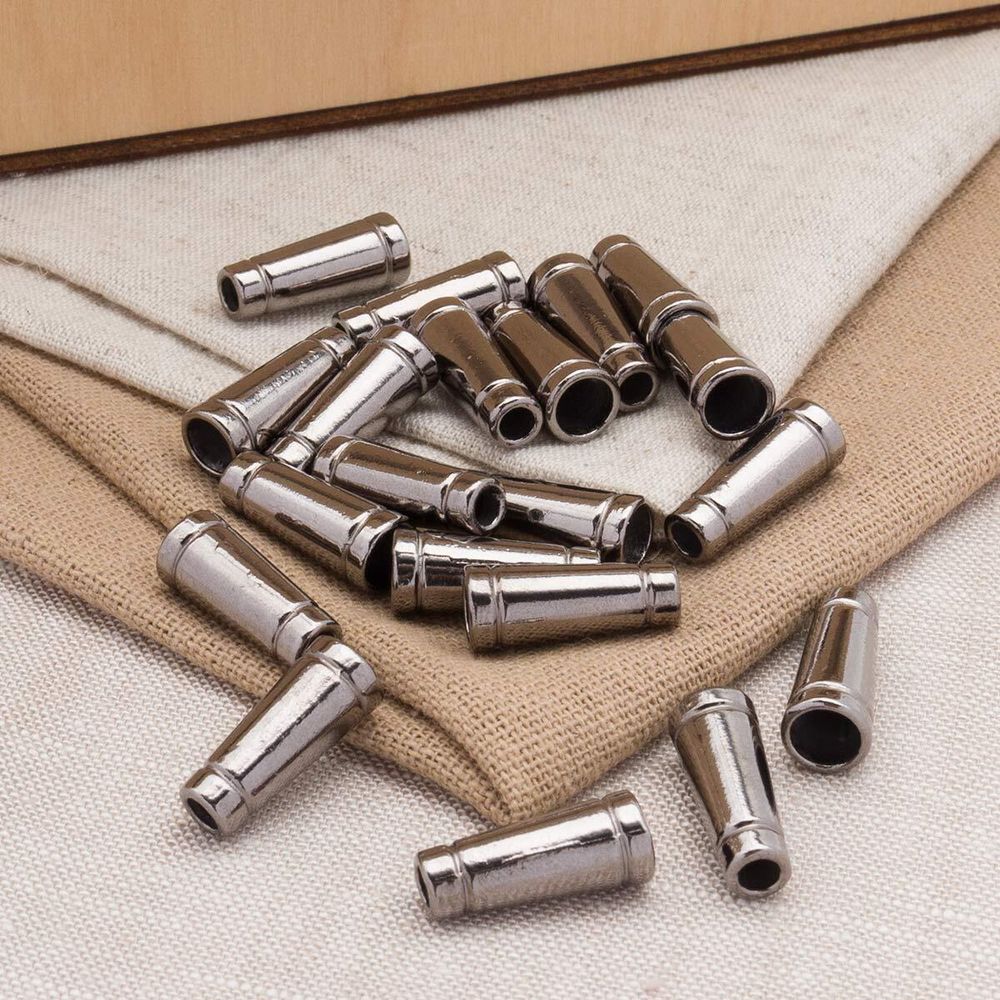 Наконечник для шнура металл колокол 20 мм (чер.никель), 20 шт