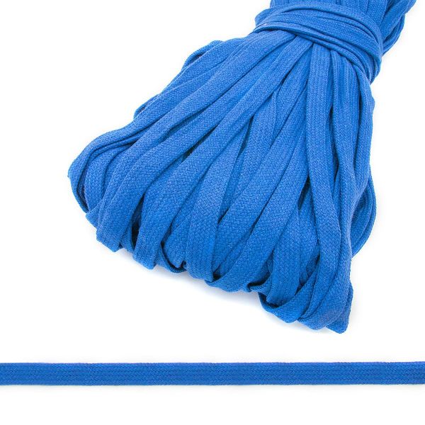 Шнур плоский плетеный х/б ⌀15.0 мм / 80 метров, УЦЕНКА (1008 синий), 3AR962