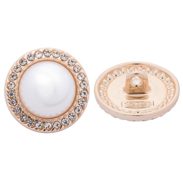 Пуговицы на ножке 28L=18 мм, металл, Gold (золотой), 10 шт, MP15