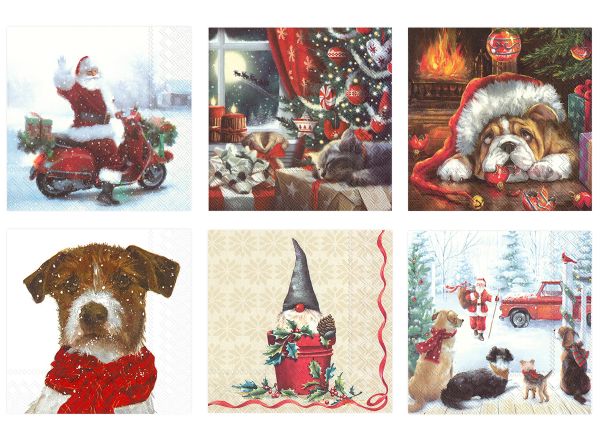 Салфетки для декупажа ассорти №76, 6 шт, Уютная компания, Love2art №76